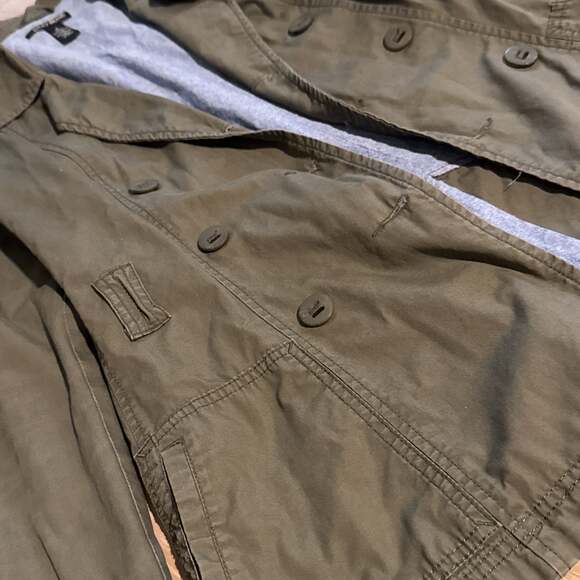 Lucky Brand Women's Size M Trench Style Coat Olive - Picture 3 of 3